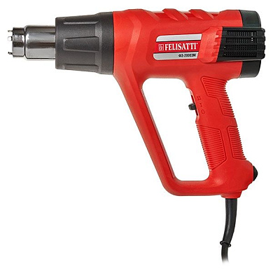 Фен строительный 2000 Вт,ЖК-Индикатор температуры, 6 шт. насадок в комплекте Felisatti FT2002 Felisatti