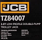 Домкрат подкатной гидравлический 3.5 т 100-508 мм JCB JCB-T84007 (TZ)