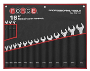 Набор комбинированных ключей 10-32 мм 16 пр. Force 51612C