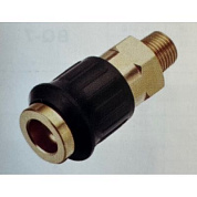 Быстроразъем пневматический с обратным клапаном, наружная резьба 1/4", латунь H-D HD-UQ3BP-14M