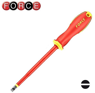 Отвертка шлицевая диэлектрическая 6,5 мм 150 L270 мм Force 713N065