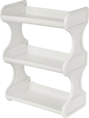 Полка навесная Keeplex Ajur трехсекционная 32,4×17×41,8см белое облако Пластик Репаблик KL168512048