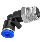 Фитинг угловой для пластиковых трубок 4 мм-наружная резьба 1/4'' Forsage F-SPL04-02