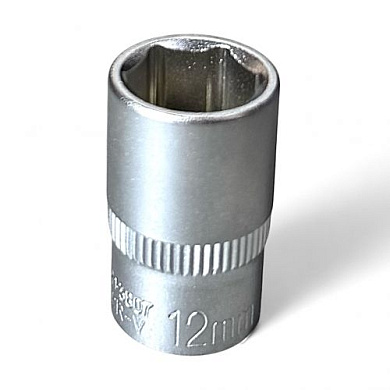 Головка торцевая 3/8" 6-гр 12 мм L28 мм CrV H-D HD-3807