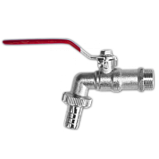 Кран шаровый с входной наружной резьбой 3/4'' и выходом 1'' со штуц. под шланг 3/4'', латунь Bradas GKK033419