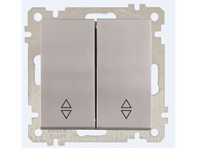 Выключатель проходной 2-клав., скрытый, без рамки, пруж. зажим серебро, DARIA, 10 A, 250 V, IP 20 Mutlusan 2100 404 0182