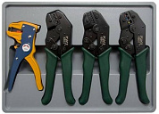 Набор обжимных клещей для контактов и зачистки проводов 4 пр. Force 5048