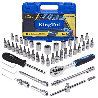 Набор инструмента 46 пр. 1/4'' 6-гр. KINGTUL KT-2462-5 EURO