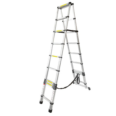 Стремянка телескопическая алюм. бытовая 3.2 м, 11+11 ступ. Forsage F-UP320-2