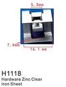 Клипса для крепления внутренней обшивки а/м Тойота металлическая, 100 шт Forsage H1118(Toyota)