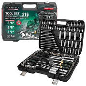 Набор инструментов 216 пр. 1/4''&3/8''&1/2'' 6-гр RockForce RF LIGHT-38841-216