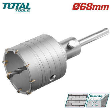 Коронка SDS-plus 68 мм TOTAL TAC430681