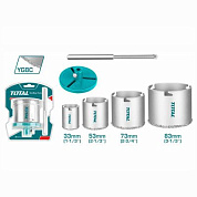 Набор коронок с твердосплавным напылением 33-83 мм 6 шт TOTAL TAC44061