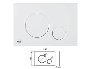 Кнопка управления для систем инсталляции, бело-матовая, Alcaplast M676