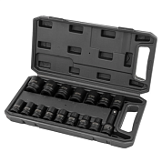 Набор ударных головок 8-27 мм 1/2'' 6 гр 16 пр, удлинитель 75 мм ILOforce IF-4179-5MPB