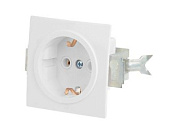 Розетка 1-ая, скрытая, с/з, белая, Стандарт, RS 16-133-1-Б, механизм, Юпитер JP7422-01