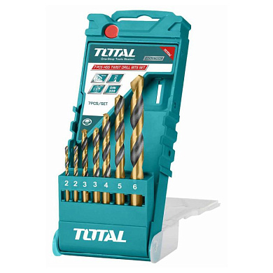 Набор сверл по металлу 2-6 мм 7 пр TOTAL TACSD0075