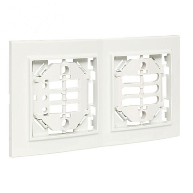 Минск Рамка 2-местная вертикальная белая EKF Basic ERM-G-312-10