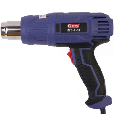 Технический фен, 2000 Вт, 220В/50Гц, однофазный двигатель, 2 режима 300 л/мин, 500 л/мин Диолд ВГВ-1-01