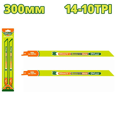 Полотно для сабельной пилы 300 мм по металлу DYLLU DTJT1225VF (2 шт)