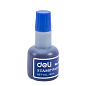 Штемпельная краска "Deli", 40 мл, синий