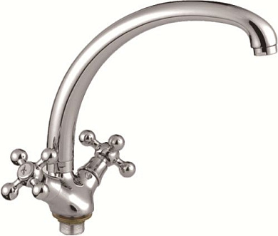 Смеситель для кухни, цинк, хром Ledeme L4219-2