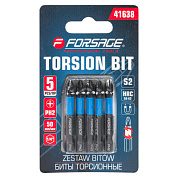 Набор торсионных бит PH2 1/4" 5 пр. 50 мм Forsage F-41638