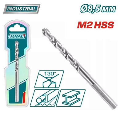 Сверло по металлу M2 HSS 8,5 мм TOTAL TAC1200851