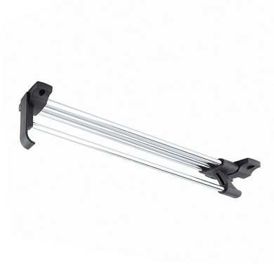 Выдвижная вешалка L-350 усиленная с ручкой, полая трубка, хром/черный REJS 73383