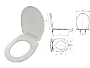 Сиденье для унитаза Каскад белое, ИнкоЭр И-Сид.-Каскад1-х10-Б