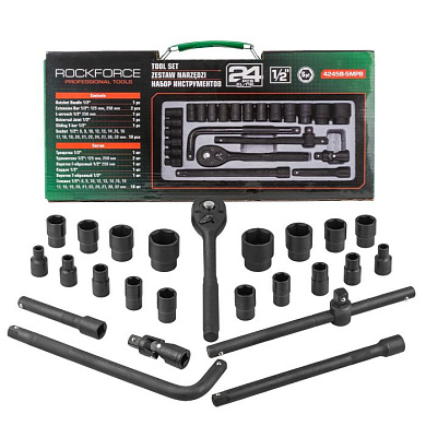 Набор инструментов 24 пр. 1/2'', 6-гр RockForce RF-4245B-5MPB
