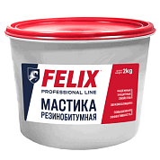 Мастика антикоррозионная резинобитумная, в п/э ведре, 2кг FELIX 411040081