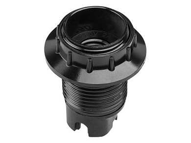 Патрон Е14 карболитовый с кольцом, черный Юпитер JP7700-05