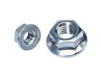 Гайка М4 с фланцем, цинк, DIN 6923, 250 шт в пласт. конт. Starfix SMP1-66039-250