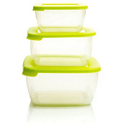 Комплект контейнеров «Лайт» 0,46 л.+0,95 л.+1,5 л. квадр. Полимербыт 4354500