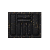 Лоток для столовых приборов 600 MARBLE 540*430, черно-золотой мрамор AKS 117568