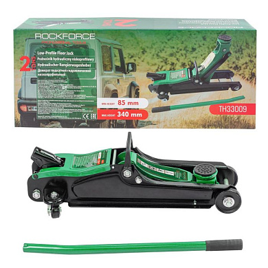 Домкрат подкатной гидравлический 2 т, низкопрофильный, 85-340 мм RockForce RF-TH33009