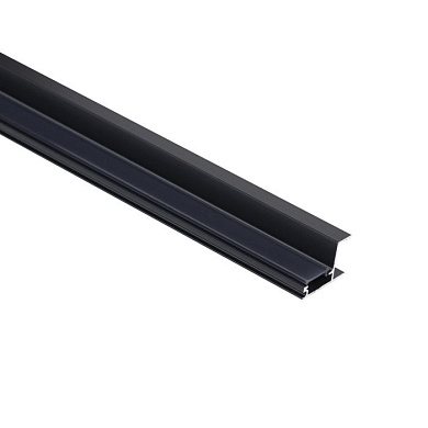 Профиль алюминиевый CAPELLA-3018B накладной с черным экраном, цвет черный, 2м (для 18 ДСП) AKS 105021