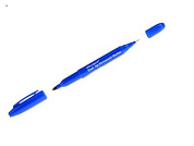 Маркер перманентный двухсторонний синий, пулевидный, 0,8/2,2мм, толщ. линии 0,8/2,2 мм, синий OFFICESPACE DPM_1576BU