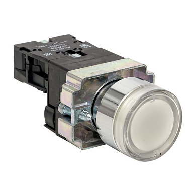 Кнопка BA21 с подсветкой 230В белая NO EKF PROxima xb2-bw21-230