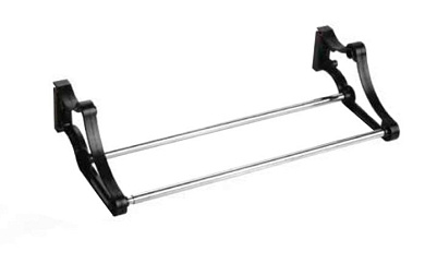 Полка для обуви раздвижная 800-1100, хром/черный AKS 22247