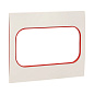 Стокгольм Рамка для розетки 2-местная белая с линией цвета красный EKF PROxima EYM-G-304-20