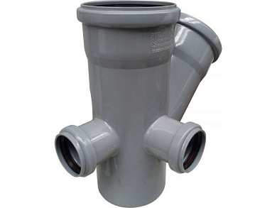 Крестовина двухпл. ВК 110/110х45/50/50 левая, тыл РТП, для внутренней канализации РосТурПласт 36533