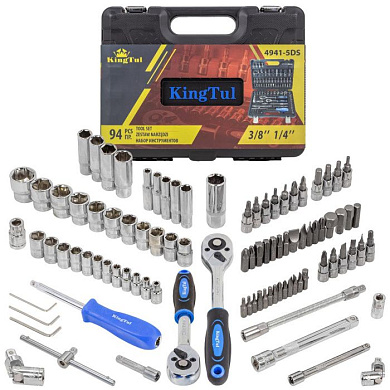 Набор инструментов 94 пр. 3/8"&1/4" 6-гр. KINGTUL KT-4941-5DS