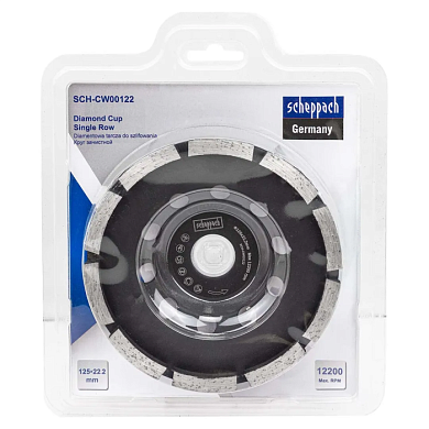 Алмазная зачистная чашка 125х22,2 мм Scheppach Sch-CW00122