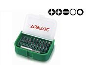 Набор бит SL, PH, PZ, Torx, HEX 1/4'' 31 пр. с битодержателем Toptul GAAW3101