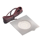 Светильник светодиодный квадратный врезной Moon 2W/12V, хром, 4000К AKS 37829