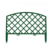 Забор декоративный ROMANIKA №1, длина общ. 2,95 м, выс. 0,33 м, зеленый (компл. 7 шт.) Гарденпласт 50110