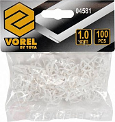 Крестики для плитки с ограничителем 1,0 мм 100 шт. Vorel 04581