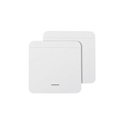 Выключатель беспроводной, с реле, проходной, 1 клавиша, белый, AKS 124648